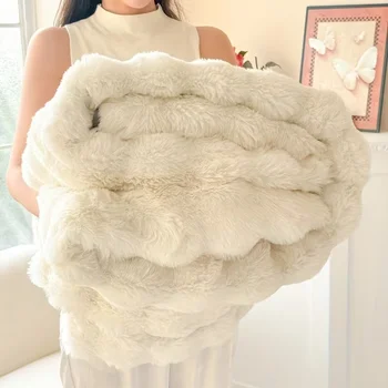 Faux Fur Rabbit Blanket 1