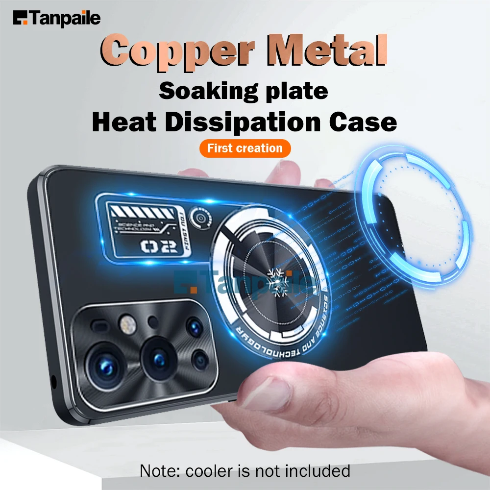 Magnetic Cooling Shockproof Phone Case with Copper Heat Dissipation and Metal Back Cover