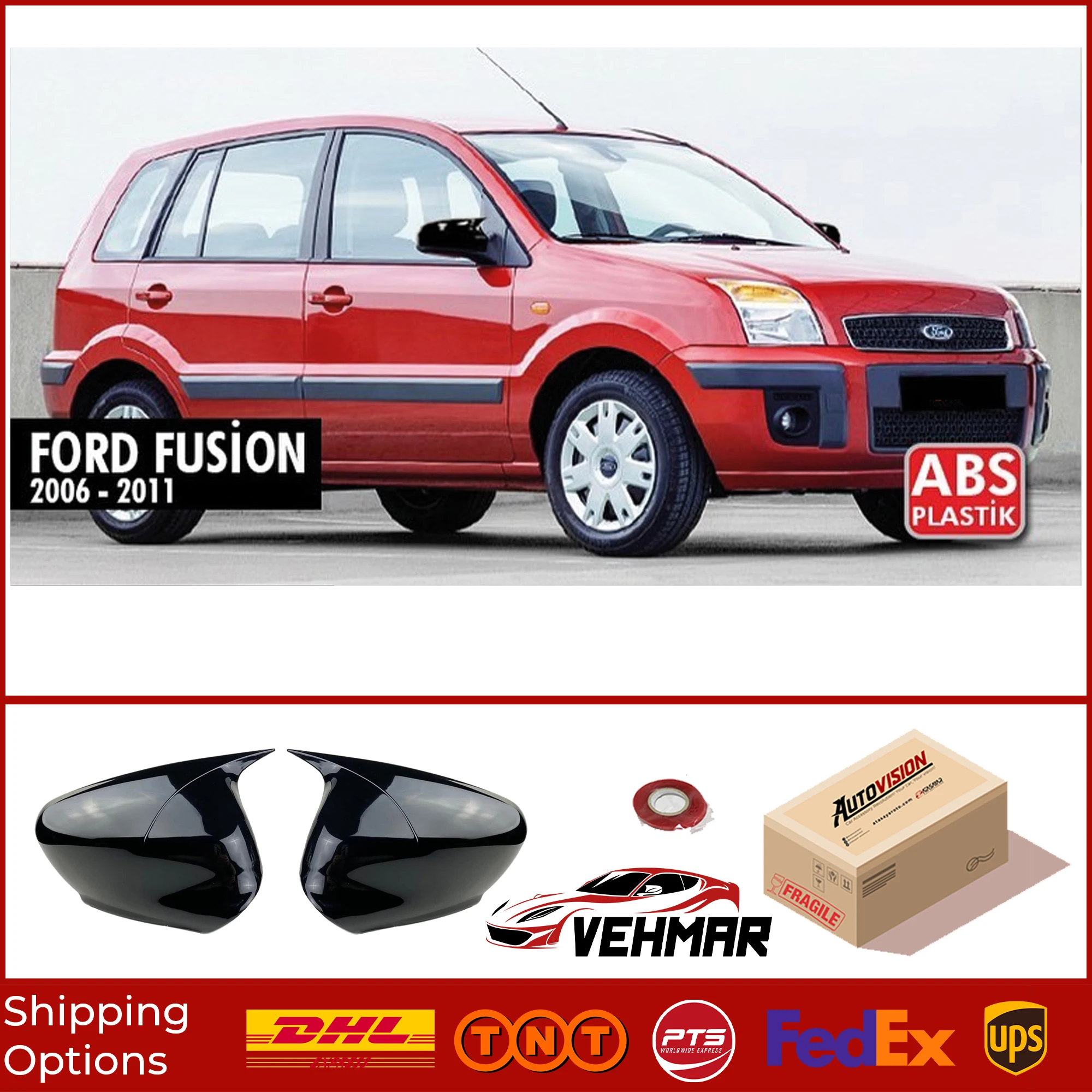 

Зеркальная крышка модели летучая мышь для Ford Fusion 2006, 2007, 2008, 2009, 2010, 2011, яркая черная крышка летучая мышь, чехол с Бэтменом, автомобильные экраны, Внешние детали