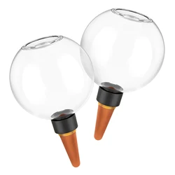 Set of Self - Watering Glass Globes - Automatic Drip Irrigation for Indoor & Outdoor Plants (2Pcs)
