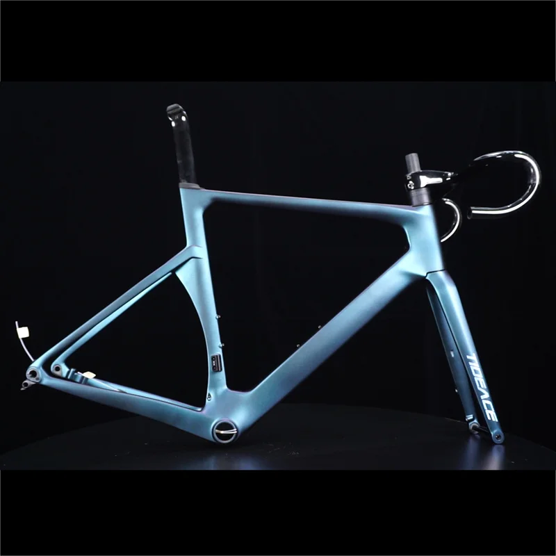 超軽量カーボンファイバーロードバイクフレーム,140mmディスクブレーキ