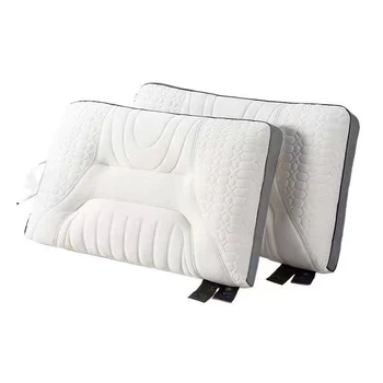 Adult Comfort Pillow Core Helps Sleep High Elasticity Pillow Breathable Fluffy Soft Safe Latex Pillow Rectangular Pillow 4