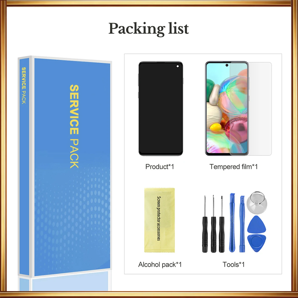 Schermo TFT da 6,4 pollici S10+ per Samsung Galaxy S10+ S10 Plus, display LCD touch screen digitalizzatore SM-G975F G975U con telaio - immagine 6