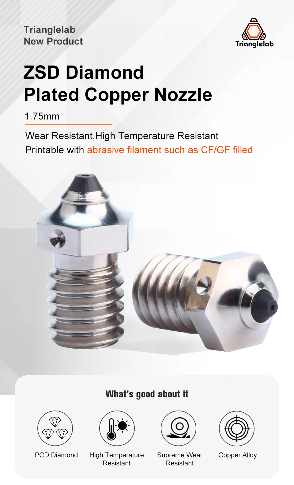 ZSD Diamond Copper Alloy Nozzle