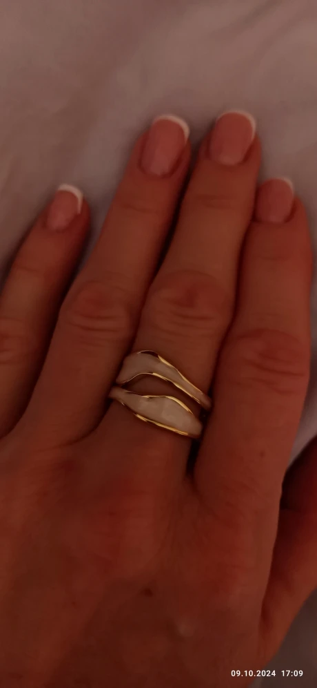 Adjustable Colorful Drip Glaze Ring photo review