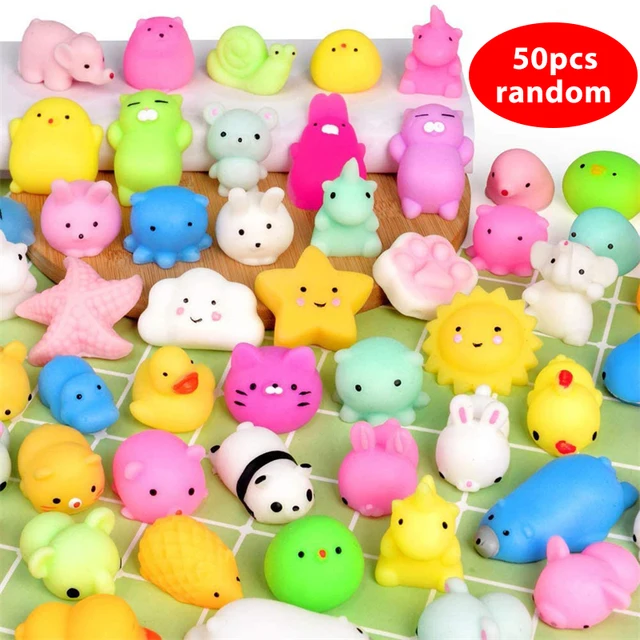 50PcsMini Squishy Toy Cute Mochi Animal Squeeze Antistress Toys For Children Adults Kawaii Slow Rising Stress Relief Toys Gifts 2