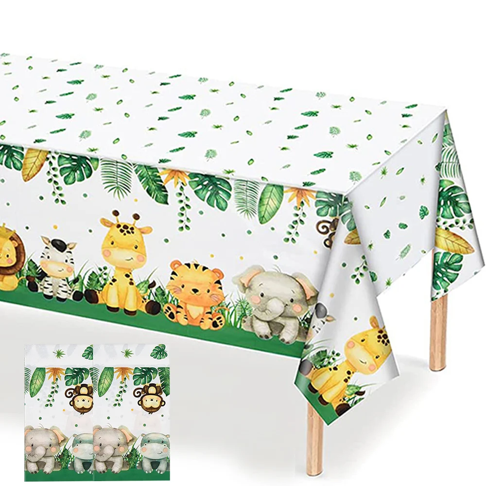Tablecloth Decorations 180*108CM Jungle Safari Theme Party Supplies