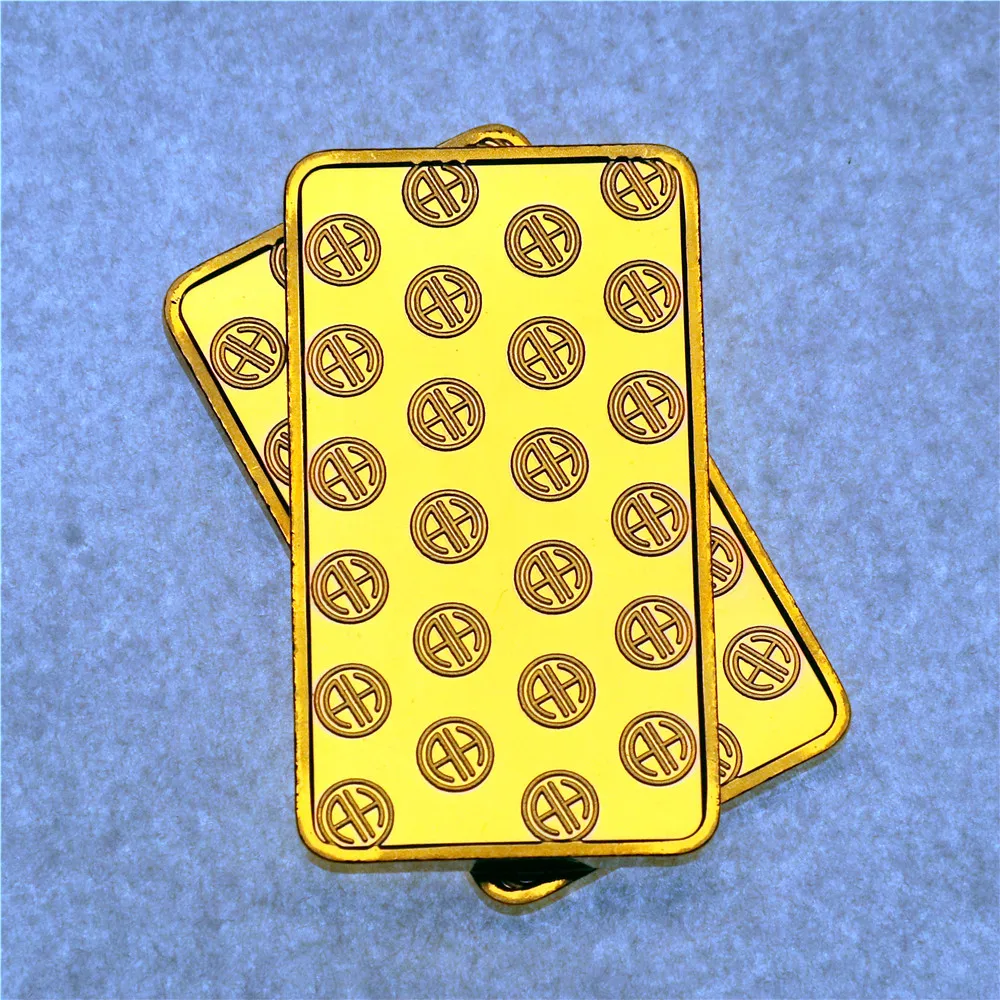 1 oz Swiss Argor Heraeus Gold Bar Gold Coin Bullion Acrylic Seal Packaging Independent Serial Number No Magnetic 24K Plated