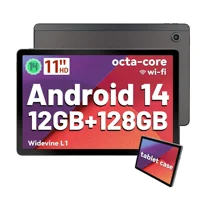 11 inch Tablet Android 14 with Octa-Core Processor, 12GB RAM+128GB ROM(1TB TF), 5MP+13MP, Split-Screen 6800mAh, Tablet with Case 1