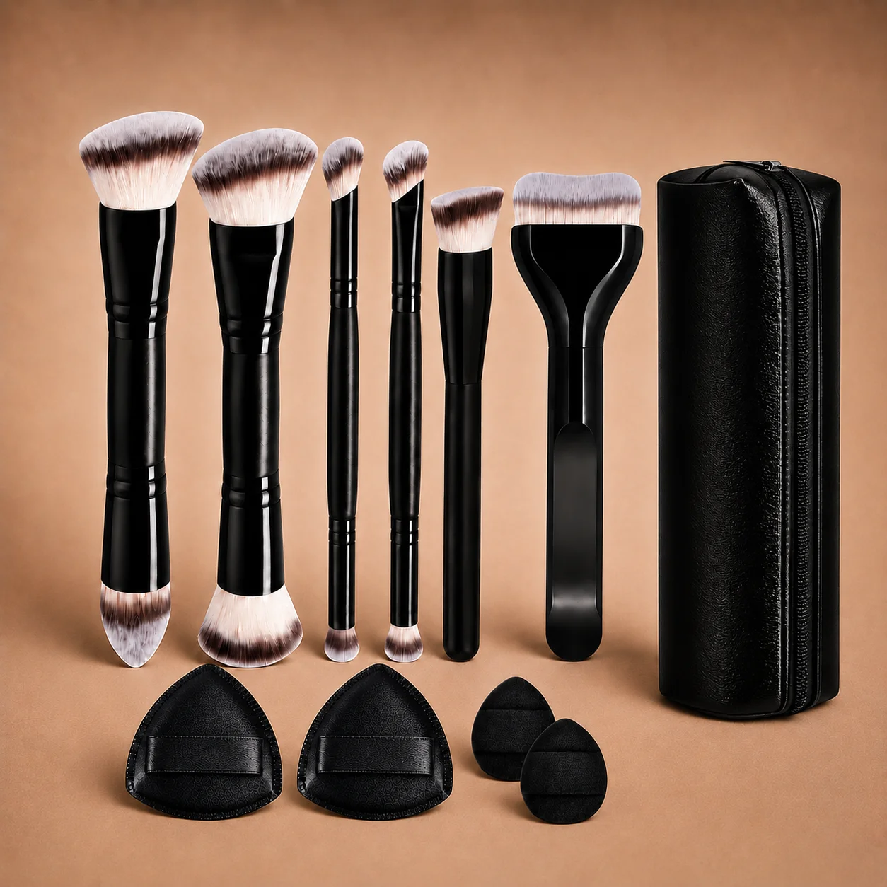 Professional Makeup Brush Set - Soft Foundation, Blush, Powder, Eyeshadow & Mascara Brushes