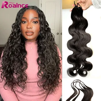 Body Wave Boho Braids 100% Raw Human Hair Quality Crochet Miracle Knots Hair Extension Feathered Human Crochet Hair For Braiding 1
