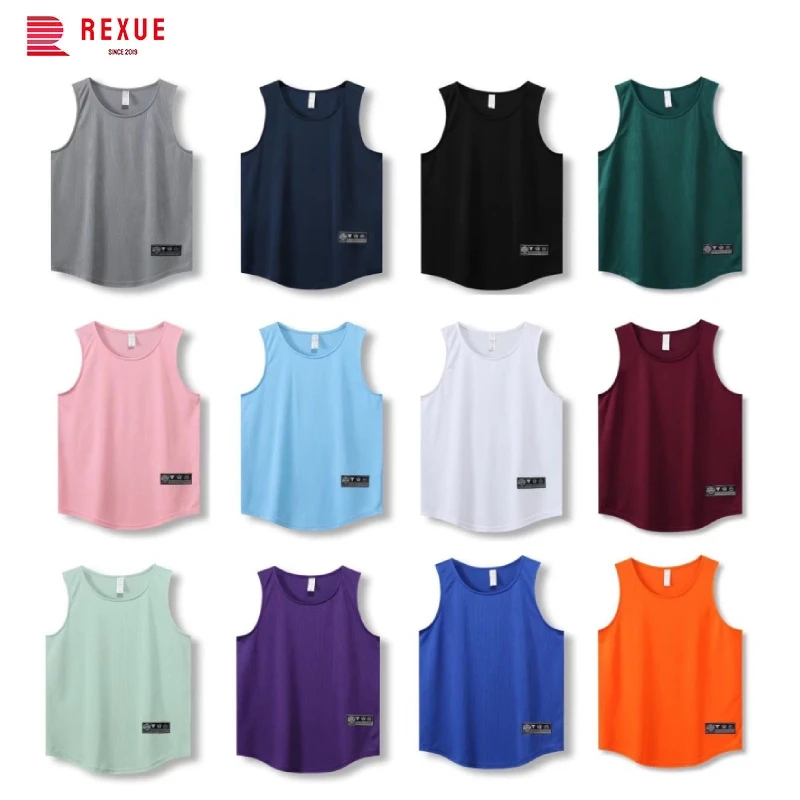 Men Running Vest Summer Loose Sleeveless Basketball Jersey Letter Print Fitness Bodybuilding Singlet Tank Tops basketball jerseys men sport tees