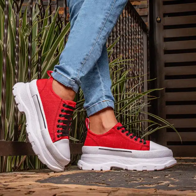 Tênis Casual Feminino GuGi Sola Plataforma Micro Expandida Macia 620-GG