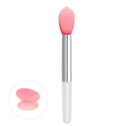 Silicone Lip Balm & Lip Mask Applicator with Dust Cover and Storage Box (Pink)