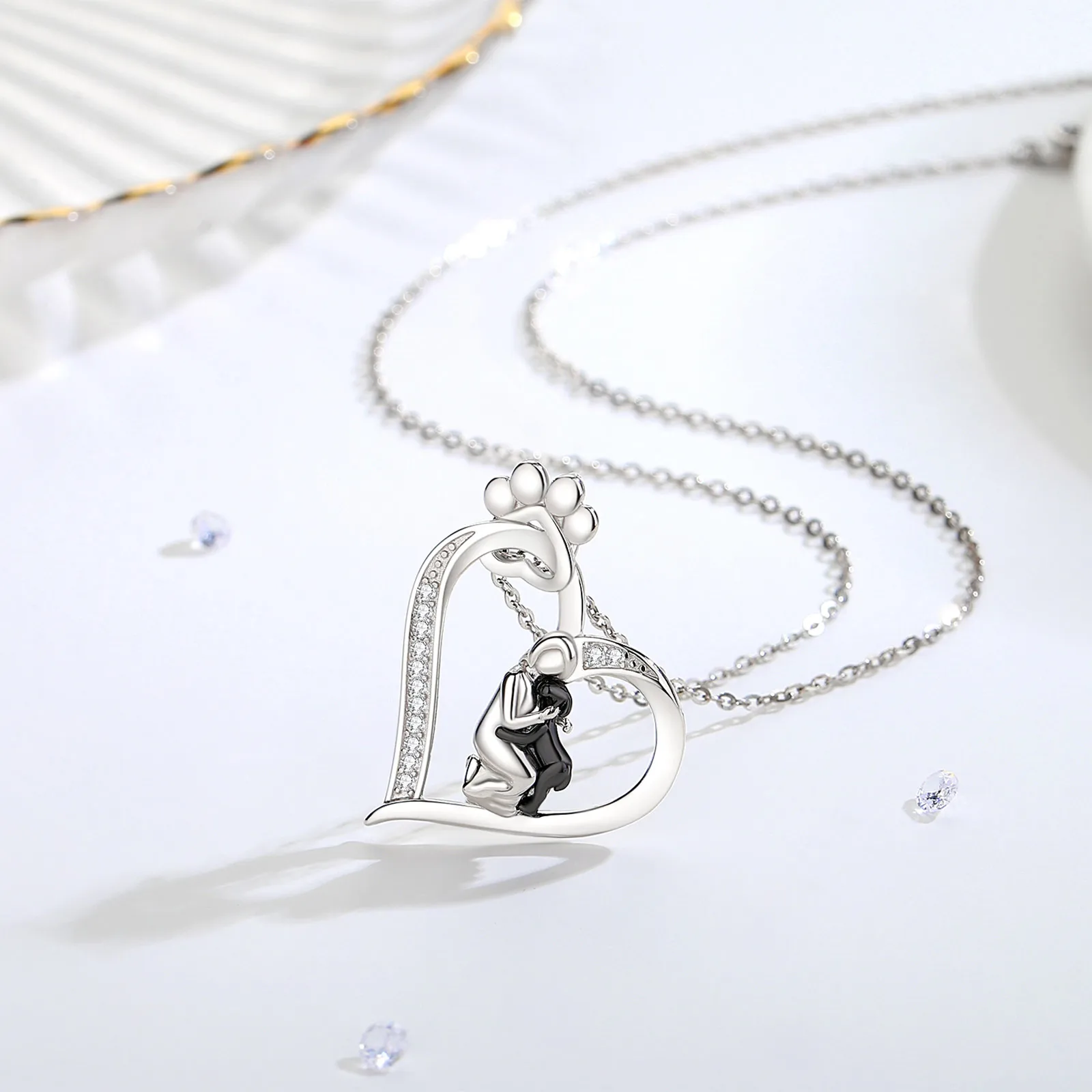 BELLISSIMA COLLANA-PORTAFOTO ARGENTO 925,CATENA-SNAKE CM45 PENDENTE CM.3 - Foto 4