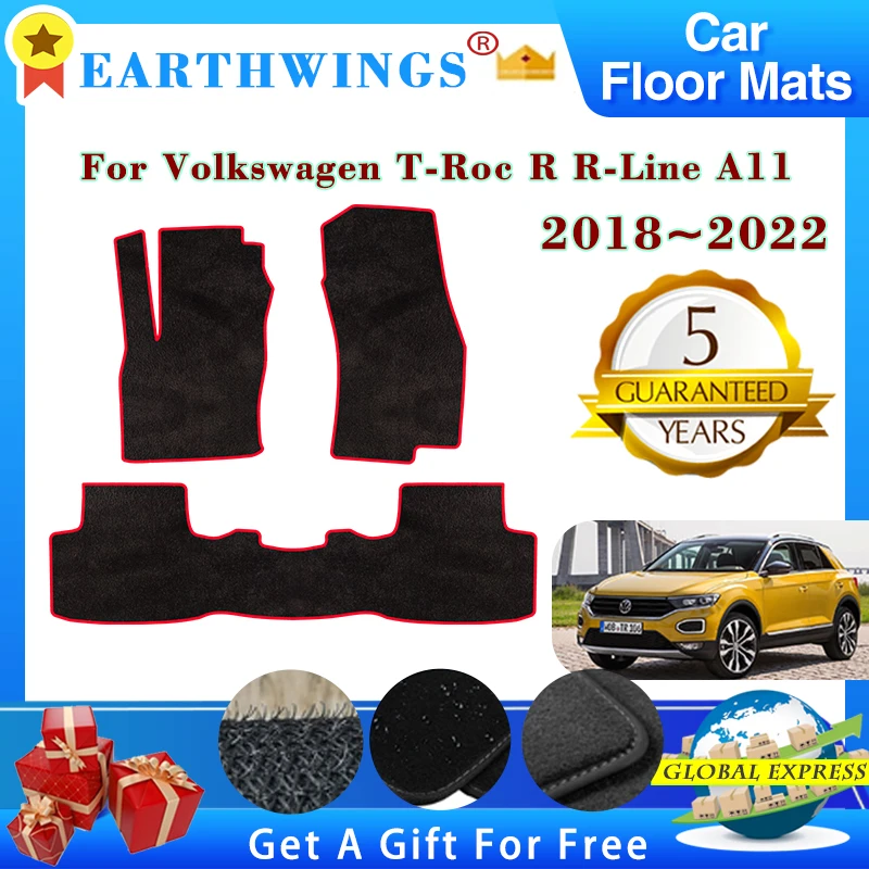 

Car Floor Mats For Volkswagen VW T-Roc R R-Line A11 2017~2022 Auto Rugs Panel Pad Premium Custom Foot Pads Carpets Accessories
