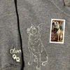 Embroidered Custom Pet Portrait From Photo SweatShirt Dog Mom Personalized Gift Cat Mom Gifts Embroidered Pet From Your Photo