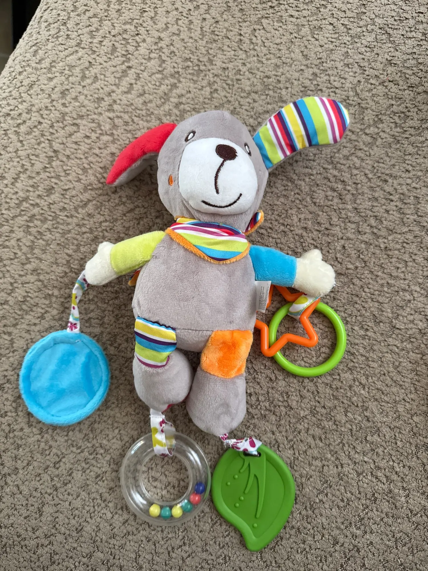 Soft Giraffe Zebra Animal Handbells Rattles Plush Infant Baby Development Handle Toys photo review