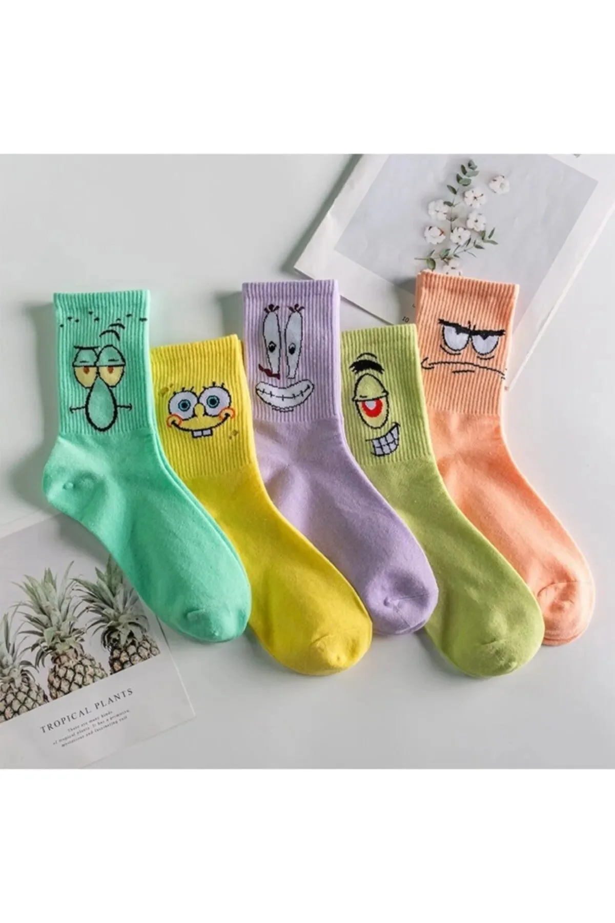 Unisex Patterned Socks 5 Pieces Extra Comfortable