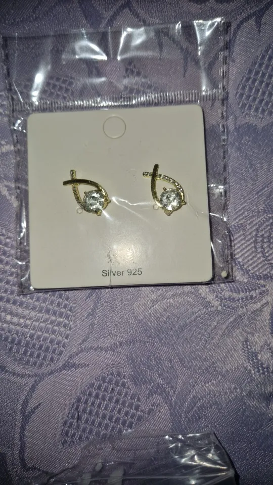 Korean Style Fashion Cross Stud Earrings photo review