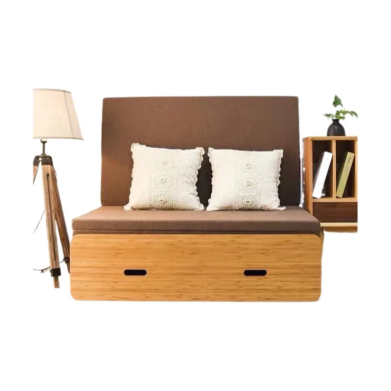 Creative Kraft Paper Folding Bed Bedroom Furniture Rollaway Guest Single Bed Cot Fold Out with Thick Memory Foam Mattress