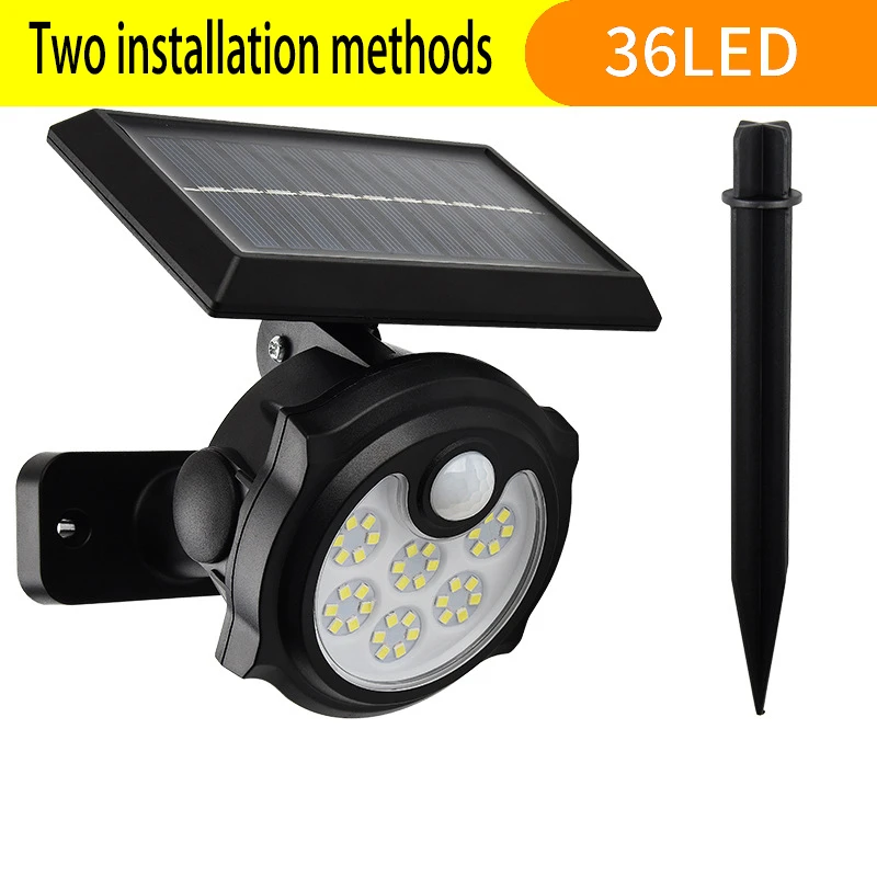 solar security light with motion sensor LED Solar Light Outdoor Wall Lights Multiple Heads Lamp With Motion Sensor Human Induction 3 Modes Spotlights Garden Lights solar ground lights Solar Lamps