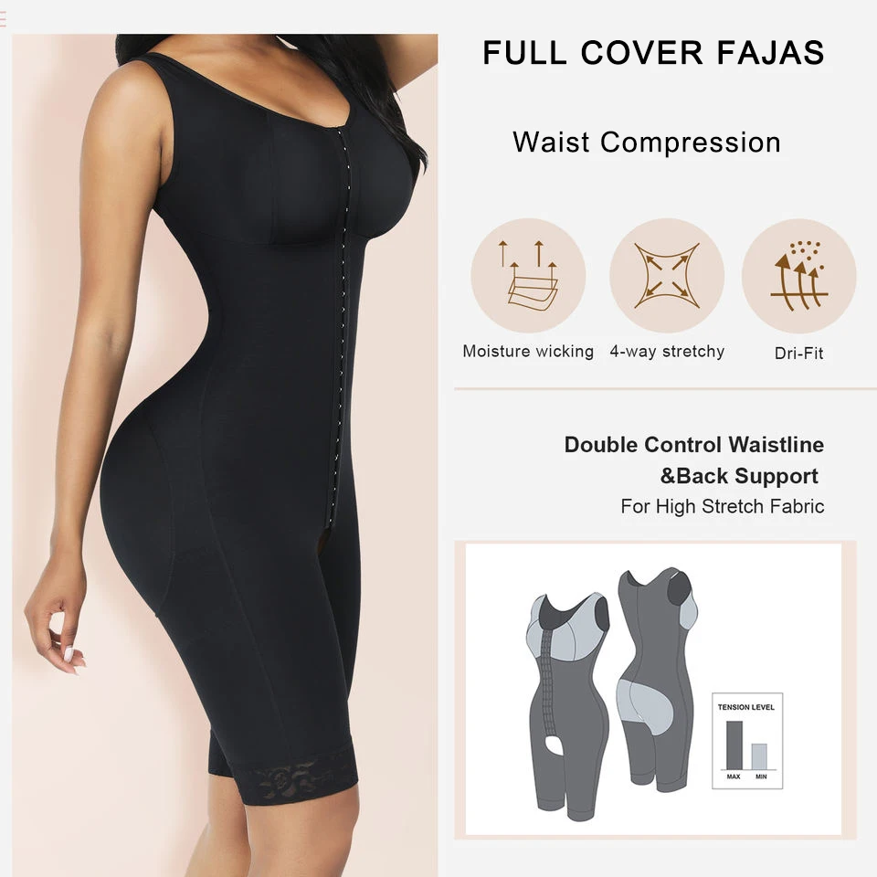 Women's Plus Size Full Body Shaper Waist Trainer Slimming Tummy