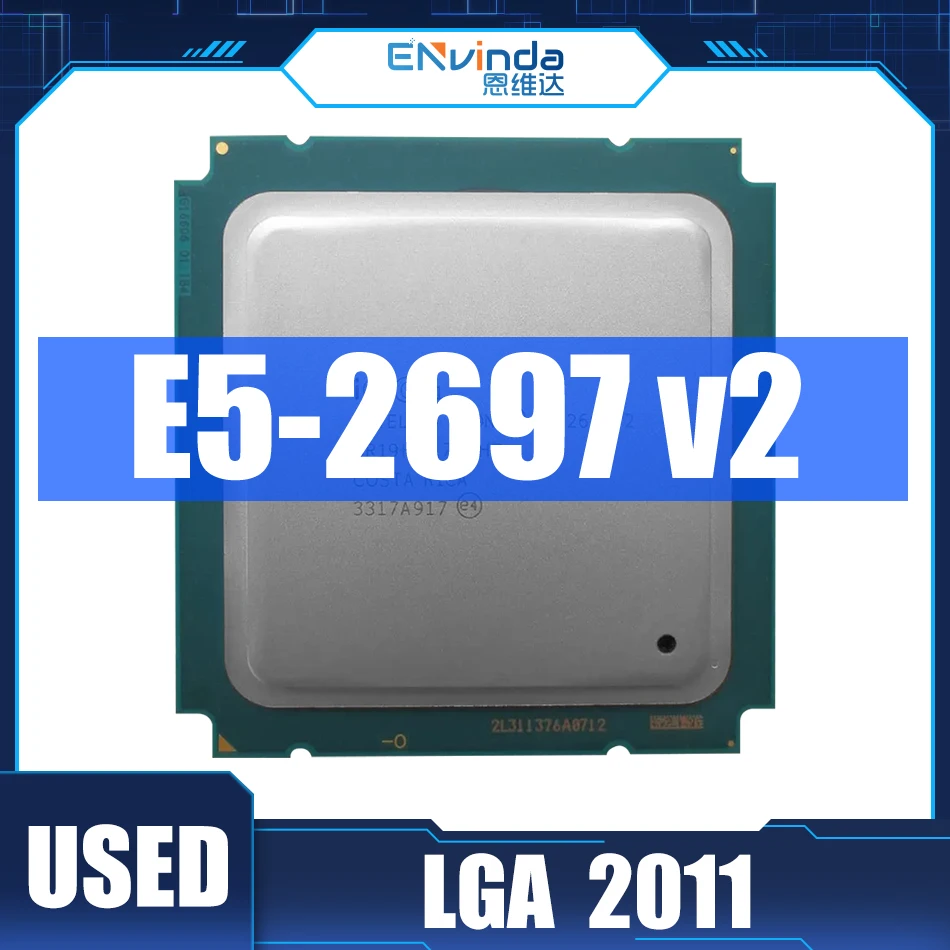 중고 정품 인텔 제온 E5 2697 V2 프로세서, 2.7GHz 30M 캐시, LGA 2011 SR19H E5 2697 V2 ...