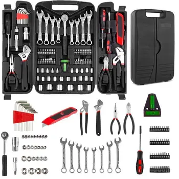 95PCS Mechanics Tool Set, General Purpose Mixed Sockets and Wrenches Auto Repair Tool Kit with Plastic Storage Case 6