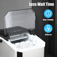 Machine à glaçons professionnelle portable mini entièrement automatique en forme de balle, 12 kg/24h, 6 minutes/9 glaçons 3