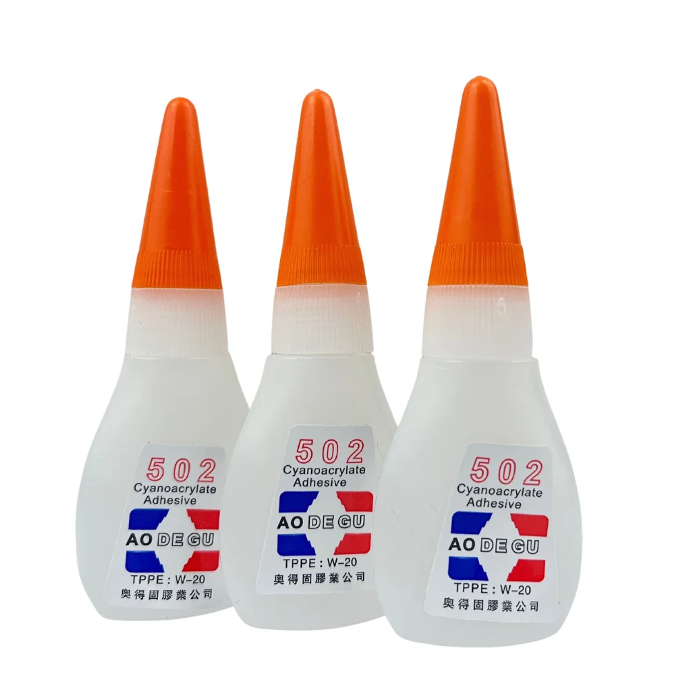 502 인스턴트 시안아크릴 접착제, 강력한 DIY 액체 쥬얼리 장난감 신발, 초고속 건조 투명 접착제, 3ML