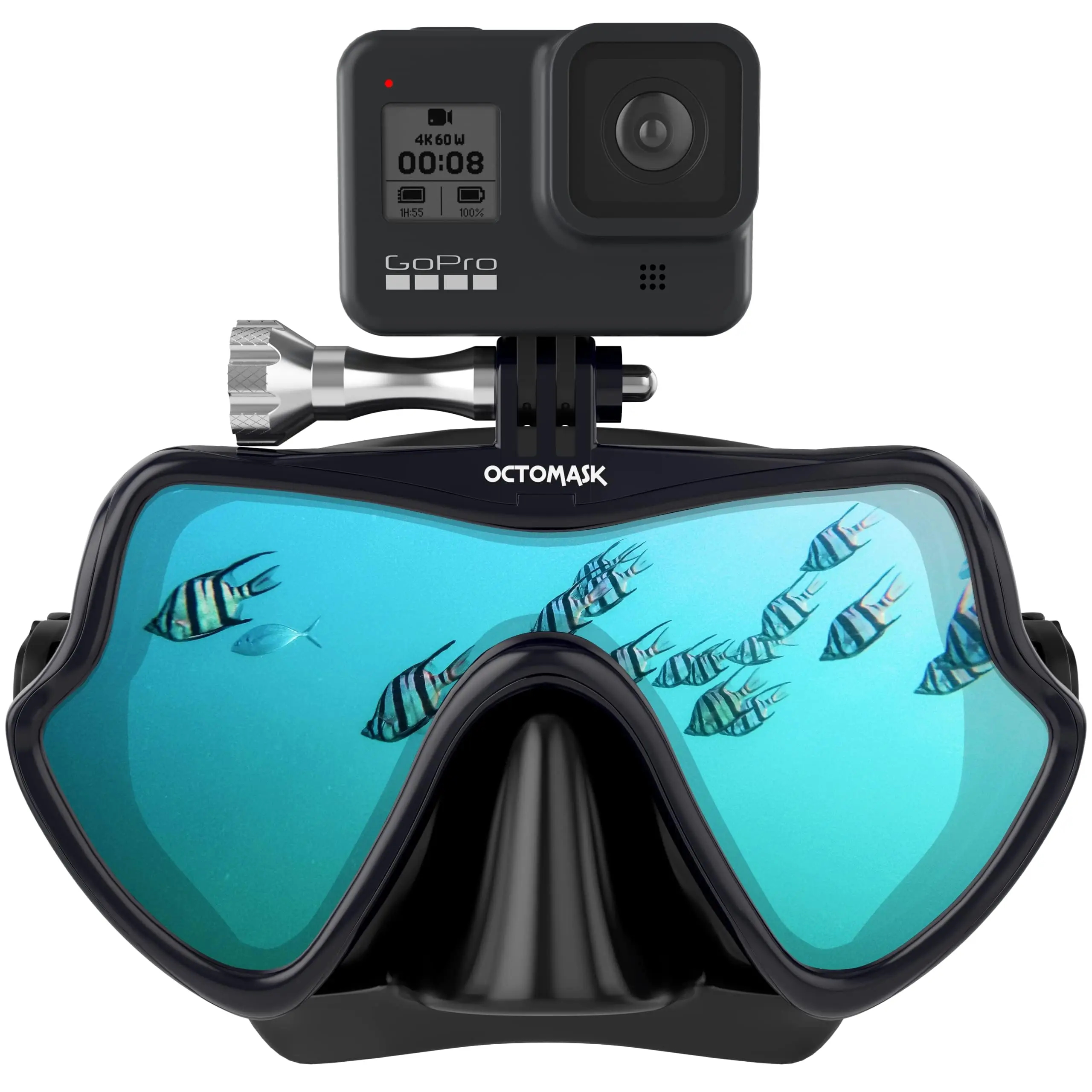 Professional Scuba Diving Masks For All Gopro Hero Cameras Tempered Glass Mask Swimming Goggles Snorkel Free Diving Equipment