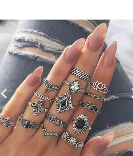 

Pelin Aksesuar Women's 15 Piece Ring Set PLN6PYZ006