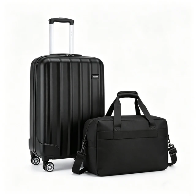 Ensemble de valises et sacs de voyage KONO 19 pouces en ABS + PC, valise légère avec serrure et roulettes, sac polyvalent pour les voyages et le sport 1