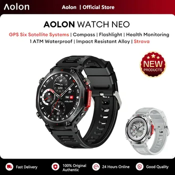 Aolon NEO Smart Watch 6-System GNSS GPS 1.43"IPS Outdoor Sports Fitness Tracker Health Monitor IP68 1ATM 5.3BT Call Smart Watch