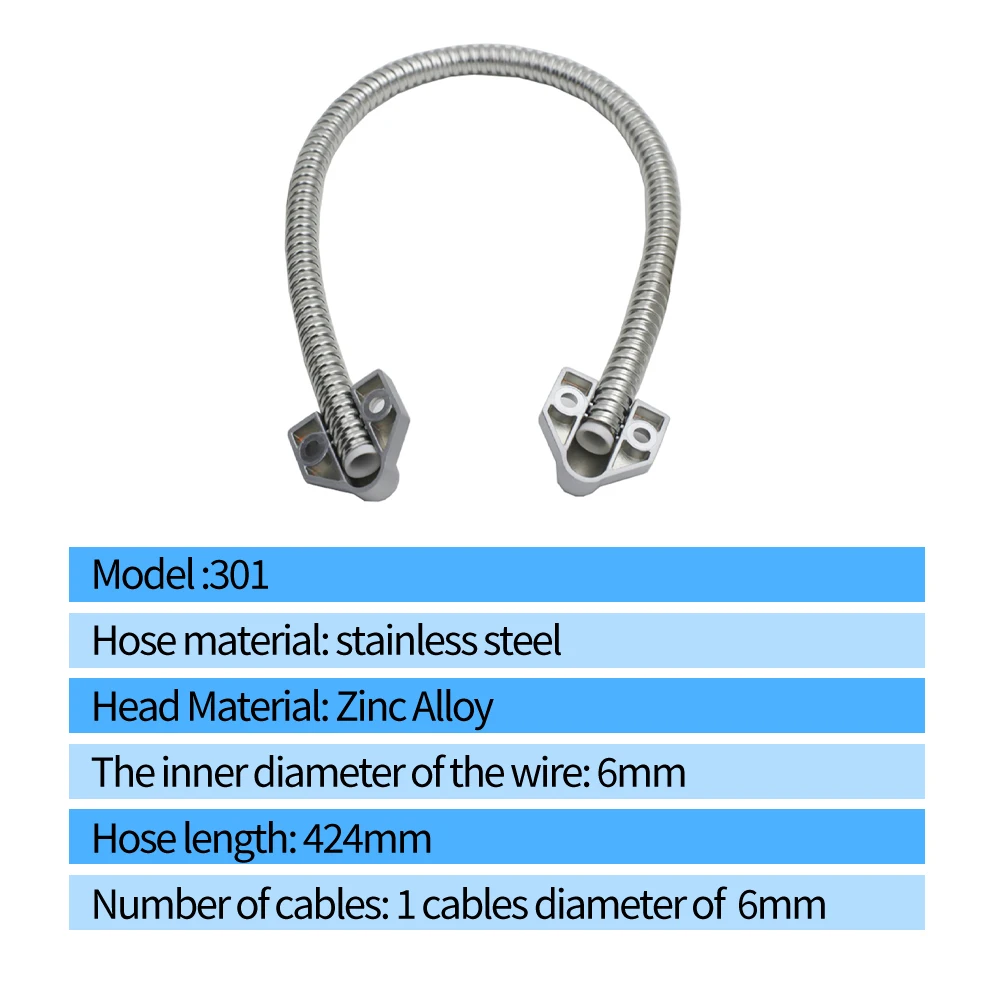 Metal Wire Pipe Springe Sleeve Cable Protector Door Loop Expose Mounting Protect