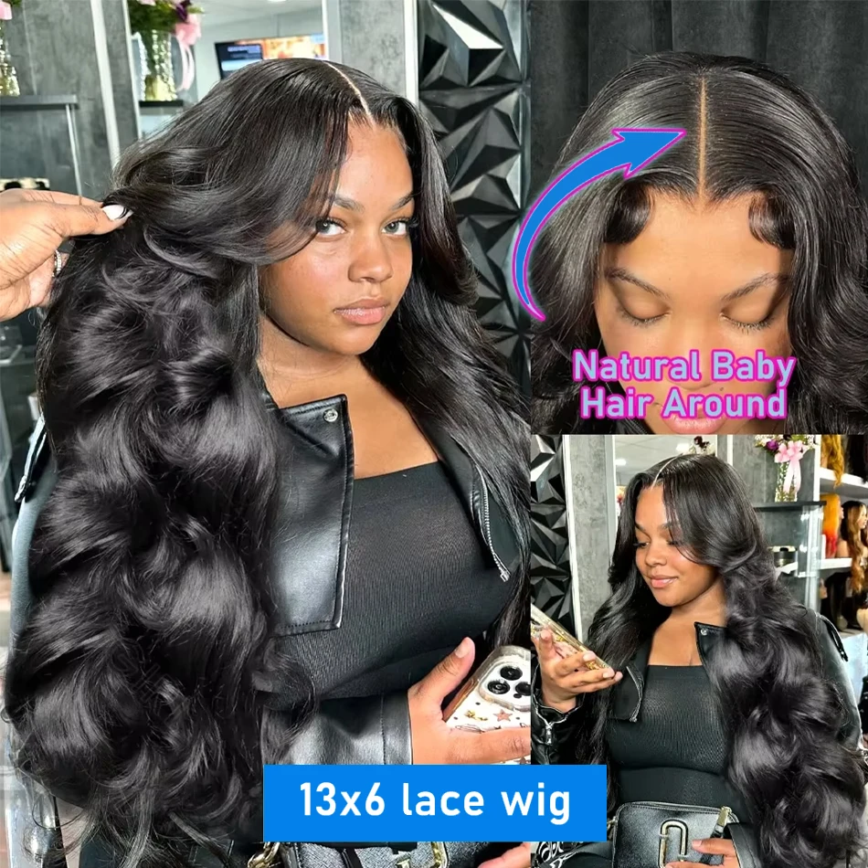 Body Wave Lace Front Human Hair Wigs 13x6 13x4 30 40 inch For Women