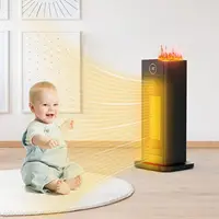 Энергосберегающий нагреватель с керамическим вентилятором мощностью 2000 Вт со светодиодной подсветкой пламени увлажнителя, тихий, скорость нагрева 2S, 4 режима — изображение 2