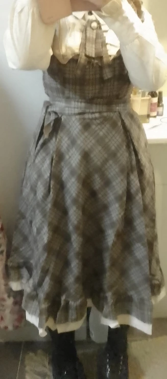 French Vintage Midi Dress Women Casual Evening Party Plaid Dress Office Lady Outwear One Piece Dress Korean Fashion Spring Chic photo review