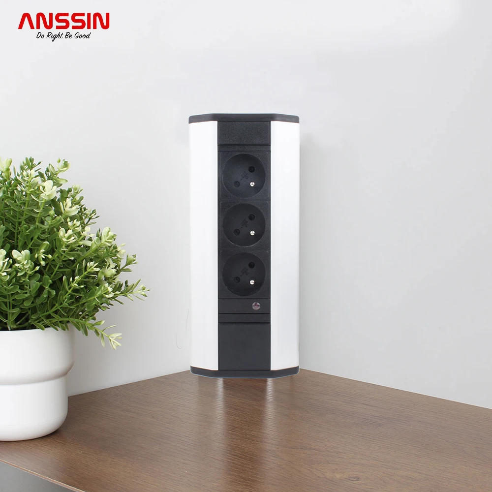 Tomada de Canto de Mesa Ideal para Cozinhas e Escritórios-instalação Vertical e Horizontal-tomadas de Vias com Cabo de 1.8 m