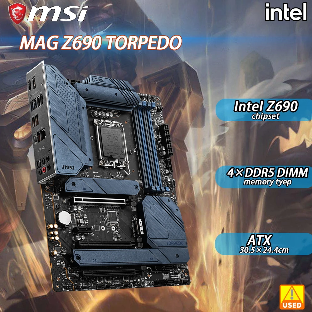 Scheda Madre Lga 1700 Msi Mag Z690 Siluro Intel Z690 Chipset 12Th Cpu Socket Lga 1700 4 X Ddr5 128Gb Pci-E 5.0 4 X M.2 Atx