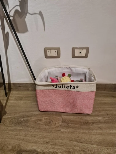 Personalized Pet Dog Toy Storage Basket Dog Canvas Bag Foldable Pet Toys Linen Storage Box Bins Dog Accessories Pet Supplies