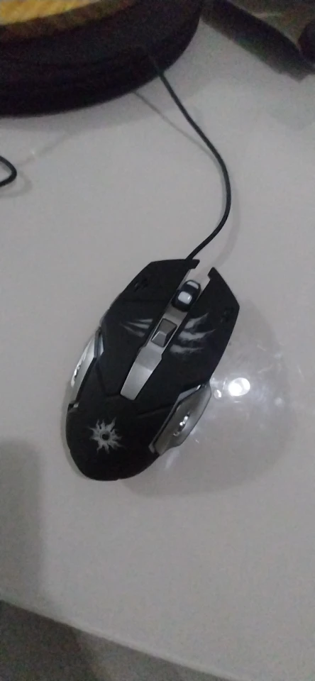 Mouse gamer para jogo computador 3200dpi com LED laser X7 USB Botões Profissional photo review