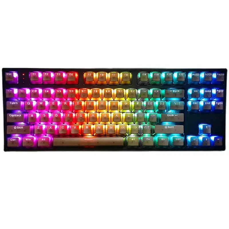 Keycaps Transparentes para Teclado Mecânico de Jogos Perfil Oem Faça Você Mesmo Abs Clear Keycap Jogo Retroiluminado Rgb 132 Chaves - Imagem 2