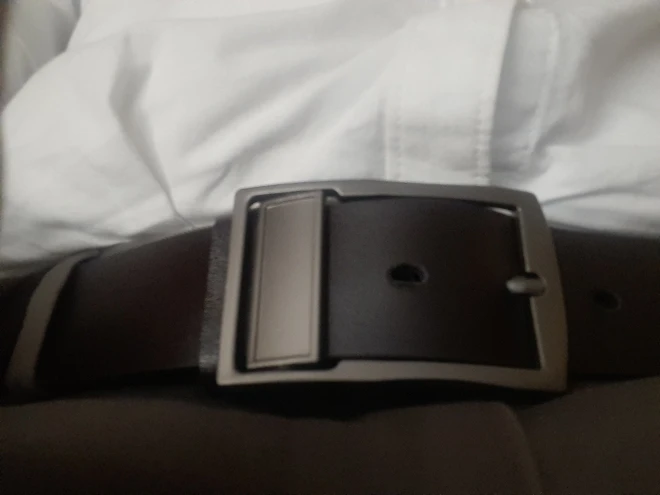 MIDNIGHT SOVEREIGN™ – Black Buckle Genuine Leather Belt photo review