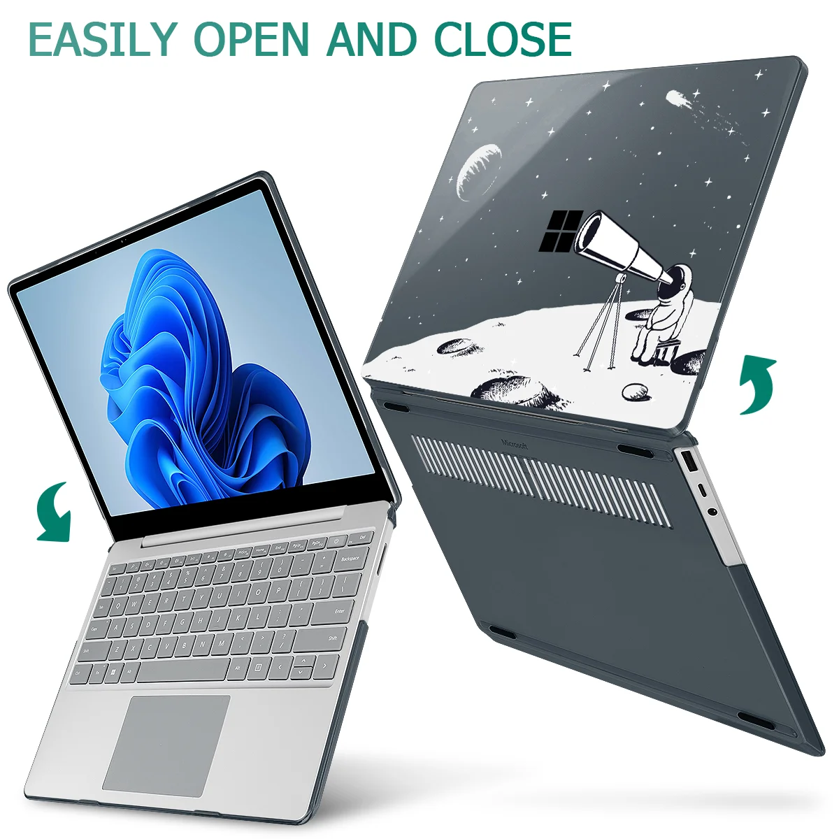 Cópia para o Case da Superfície de Microsoft go go Case do Portátil 12.4 Polegada Modelo 1943 20232023 Liberações Case Duro Plástico do Escudo Case da - Imagem 3