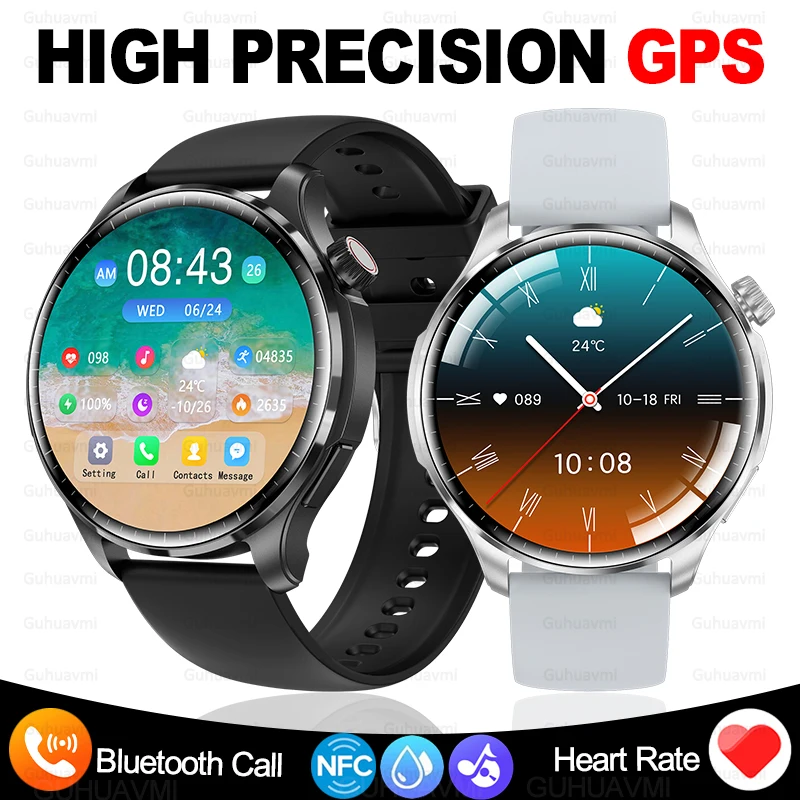 1.60 Pollici Hd Bluetooth Call Smart Watch Men Nfc Sports Fitness Gps Tracker Cardiofrequenzimetro Smartwatch Per Huawei Android Ios