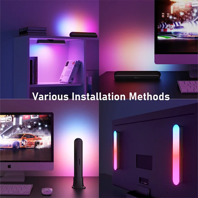 RGB Symphony LED Desktop Night Light - App Controlled Music Rhythm Atmosphere Lamp
