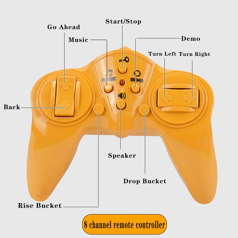 Alloy RC Dump Truck 8-Channel Large-Scale Remote Control Engineering Vehicle Multi-functional Lighting and Sound Simulation 5