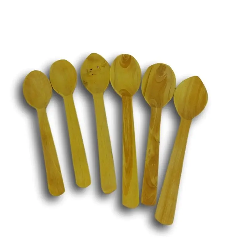Trabzon Handmade Boxwood Tea Spoon 6 Pcs (697) Boxwood Spoon Wooden Spoon Boxwood Handmade Spoon Hard Board Made In Turkey